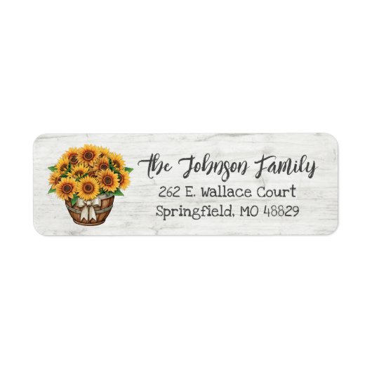 Rustikaler Fall Sonnenblumen Erntedank Rücksendead (Vorne)