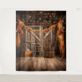 Rustikaler Fall-Stall Wandteppich (Vorderseite)