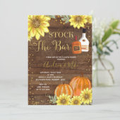 Rustikaler Fall Stock Bar Dusche Einladung (Stehend Vorderseite)