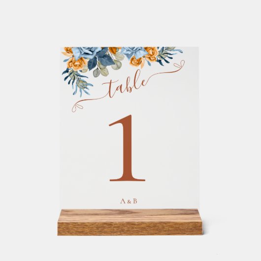 Rustikaler Fall Terracotta Acrylschild (Vorderseite)