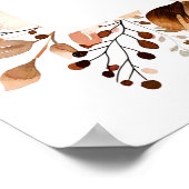 Rustikaler Fall Terracotta Blumenzwiese Poster (Ecke)