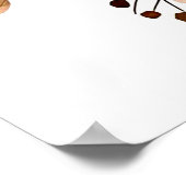 Rustikaler Fall Terracotta Blumenzwiese Poster (Ecke)