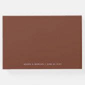 Rustikaler Fall Terracotta Boho Wedding Gästebuch (Rückseite)