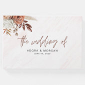 Rustikaler Fall Terracotta Boho Wedding Gästebuch (Vorderseite)