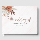 Rustikaler Fall Terracotta Boho Wedding Gästebuch (Vorderseite)