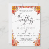 Rustikaler Fall Terracotta Einladung (Vorderseite)