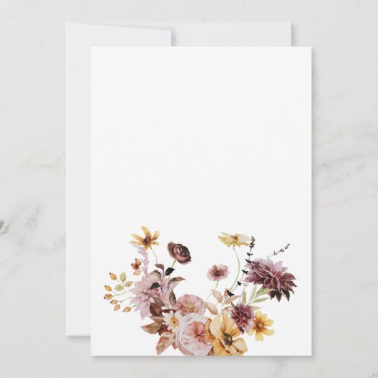 Rustikaler Fall Terracotta Einladung (Rückseite)