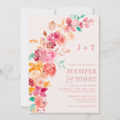 Rustikaler Fall Terracotta Foto Hochzeit Einladung (Vorderseite)