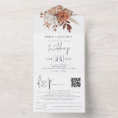 Rustikaler Fall Terracotta Rost Florenz All In One Einladung (Innen Boden)