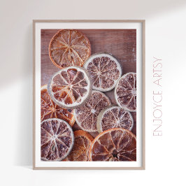 Rustikaler Fall trocken orangefarbene Küche Kunst Poster