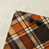 Rustikaler Fall Vibes Burnt Orange Kariert Print H Strandtuch (Beispiel)