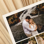 Rustikaler Fall von Liebe Blumenzehen Foto QR-Code Einladung