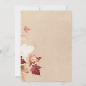 Rustikaler Fall von Liebe Fall Wreath Tan Brautpar Einladung (Rückseite)