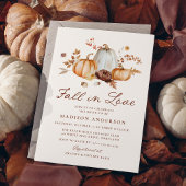 Rustikaler Fall von Liebe Pumpkin Blumenzellenfett Einladung