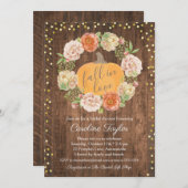 Rustikaler Fall von Liebe Pumpkin Fall Brautparty Einladung (Vorne/Hinten)