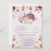 Rustikaler Fall von Liebe Pumpkins Fall Brautparty Einladung (Vorderseite)