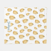 Rustikaler Fall Wasserfarbe Orange Pumpkin Fleecedecke (Vorderseite (Horizontal))