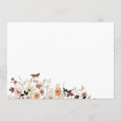 Rustikaler Fall Wilde Blume Brautparty Hinweiskarte (Rückseite)