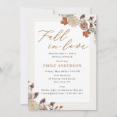 Rustikaler Fall Zunahmung des Brautparty der Liebe Einladung (Vorderseite)