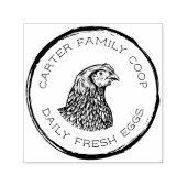 Rustikaler Familienbetrieb Frische Eierkarton Permastempel (Design)