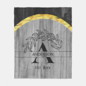 Rustikaler Familienname Fleecedecke (Vorderseite)