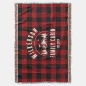 Rustikaler Familienname Kabine Hütte Retro Rot Kar Decke (Vorderseite Vertikal)