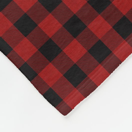 Rustikaler Familienname Kabine Hütte Retro Rot Kar Fleecedecke (Ecke)