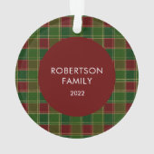 Rustikaler Familienname Karierte Ornamente (Rückseite)