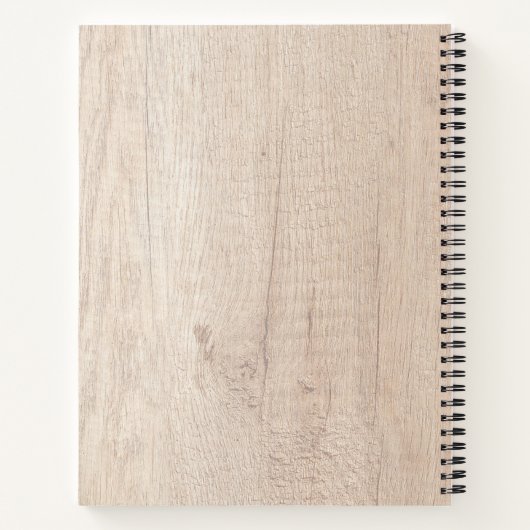 Rustikaler Familienname und Monogram Cookbook Koch Notizblock (Rückseite)