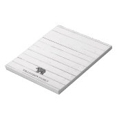 Rustikaler Familienname Wander-Bär Notizblock (Rotiert)