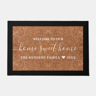 Rustikaler Familienname Zuhause Sweet Zuhause Coir Fußmatte