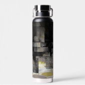 Rustikaler Farbblock Trinkflasche (Rückseite)