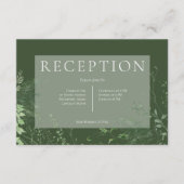 Rustikaler Fern Green Foliage Smaragdgrüner Empfan Begleitkarte (Vorderseite)