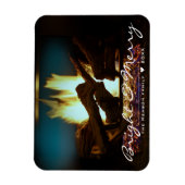 Rustikaler Feuerplatz Holz gemütliche warme Ferien Magnet (Vertikal)