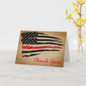 Rustikaler Feuerwehrmann mit dünner roter Linie Fe Karte (Gelbe Blume)