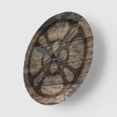 Rustikaler Film Rollen Holzaussehen Runde Wanduhr (Winkel)