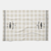 Rustikaler Fisch Personalisiert Kariert Geschirrtuch (Horizontal)
