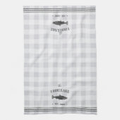 Rustikaler Fisch Personalisiert Kariert Geschirrtuch (Vertikal)