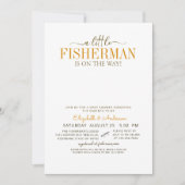 Rustikaler Fischer ist auf dem Weg zur Baby-Dusche Einladung (Vorderseite)