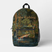 Rustikaler Fischfang Bedruckter Rucksack (Vorderseite)