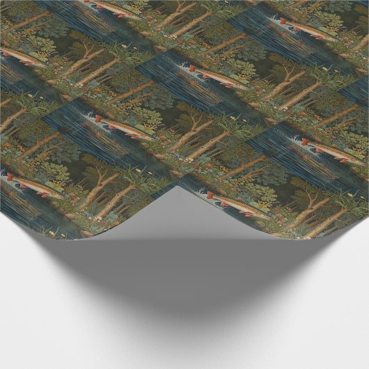 Rustikaler Fischfang Geschenkpapier (Ecke)