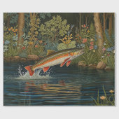 Rustikaler Fischfang Geschenkpapier (Flach)