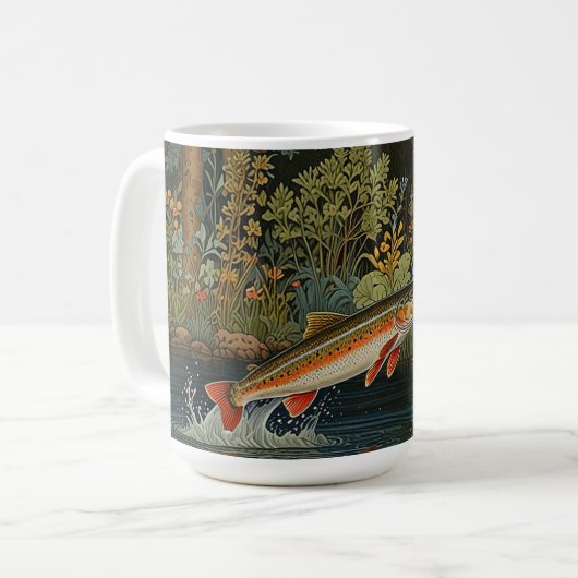 Rustikaler Fischfang Kaffeetasse (Vorderseite Links)