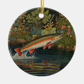 Rustikaler Fischfang Keramik Ornament (Vorne)