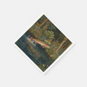 Rustikaler Fischfang Serviette (Ecke)