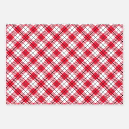 Rustikaler Flannel Weihnachtsbaum Geschenkpapier Set (Vorderseite 3)