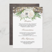 Rustikaler Floral Wedding Information Guest Begleitkarte (Vorne/Hinten)