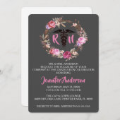 Rustikaler floraler Nursing School Abschluss laden Einladung (Vorne/Hinten)