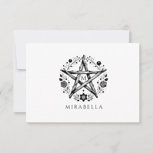 Rustikaler floraler Star Mitteilungskarte (Vorderseite)