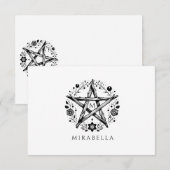 Rustikaler floraler Star Mitteilungskarte (Vorne/Hinten)